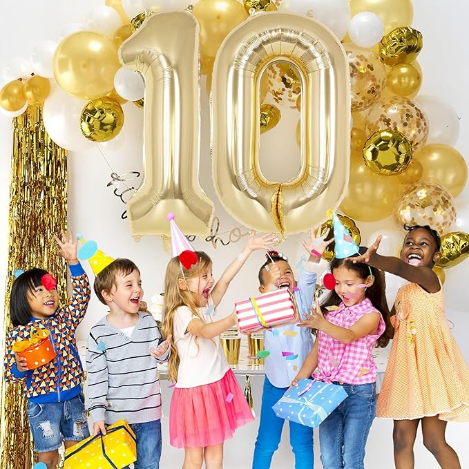 Light Gold Number 0 Balloon 40 Inch, Big Large Foil Helium White Gold Number Balloons, Giant Mylar Number 0 Balloons for Birthday Party Decorations Supplies Anniversary
