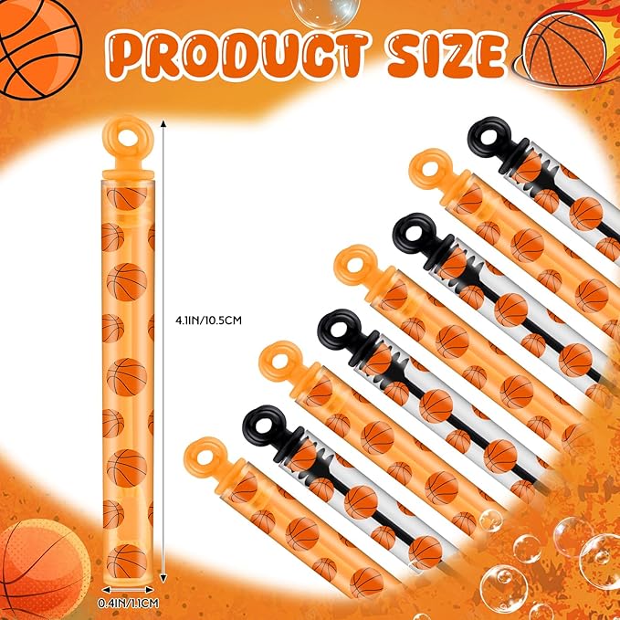 32 Pcs Basketball Bubble Wands Basketball Themed Party Favors for Outdoor Summer Activity Birthday Gifts Carnival Goody Bag Stuffers Wedding Supplies