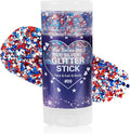 Mysense Patriotic Red White and Blue Body Glitter Stick,4th of July Accessories,Sparkling Face Hair Glitter for Fourth of July Outfit Women Kids,American Pride USA Flag Makeup for Independence Day