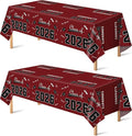 OHOME Maroon Graduation Decorations Class of 2026 - Graduation Party Decorations 2026 - Disposable Plastic Tablecloth for Class of 2026 Decorations Party Favors Supplies Banner,54" X 108",2 Pack