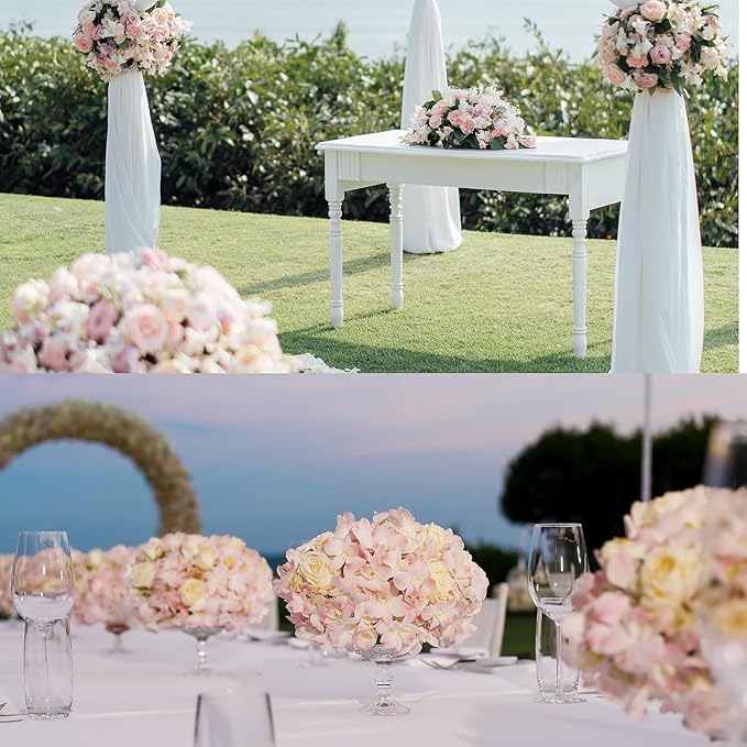Sggvecsy Cherry Blossom Garland Artificial Cherry Flower Vines 4 Pack Hanging Silk Flowers Garland for Home Wedding Garden Party Arch Office Decor (Pink)