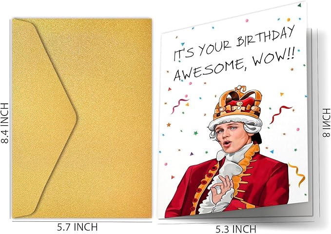 PIUST Hamilton Birthday Card, King George III Birthday Card, Hamilton The Musical Birthday card, It's your birthday, Awesome, wow!(72)