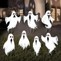 7 Pack Ghost Halloween Yard Signs, Large Halloween Yard Decorations with Stakes, Waterproof Scary Outdoor Holiday Ghost Decor for Yard Lawn Garden, 16” Big Size