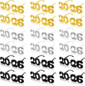 2026 Plastic Glasses Happy New Year Glitter Eyeglasses for 2026 Party New Year Eve Costume Photo Prop Supplies