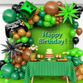 158Pcs Pixel Balloon Garland Arch Kit - Video Game Party Decorations with 18 12 10 5 Different Sizes Green Brown Black Latex Balloons for Pixel Birthday Baby Shower Boy Gaming Theme Decorations