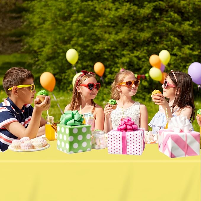 12 Pack Plastic Table Cloths for Parties,Pastel Plastic Tablecloth,54x108 Inch Disposable Rainbow Rectangle Table Cover for Birthday Wedding Baby Shower Party Decoration