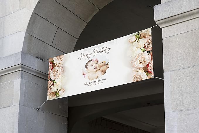 Custom Happy Birthday Vinyl Banner Sign, Personalized Party Backdrop, Gift, and Decoration - From NiceMemoryLLC. (Style-16)