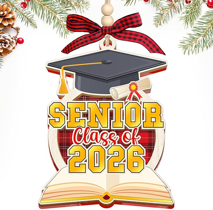HEXMOZ Graduation Ornaments Class of 2026 - Senior 2026 Ornament - Graduation Gift for High School, College Seniors, Congratulations Gifts for Last Year Students - Xmas Ornaments Decorations