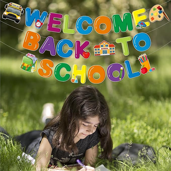 Welcome-Back To School Party-Decorations Supplies-Streamers - 11pcs Rainbow Colorful Hanging Swirls Banner,Kids Boys Girls Kindergarten College High Middle School Ceiling Garland Decor Panduola
