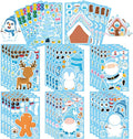 32 Sheets Make Your Own Christmas Stickers, Winter Stickers for Kids, Make a Face Sticker, Winter Holiday GIF, Xmas Party Favor Supplies Christmas Stocking Stuffer Gifts