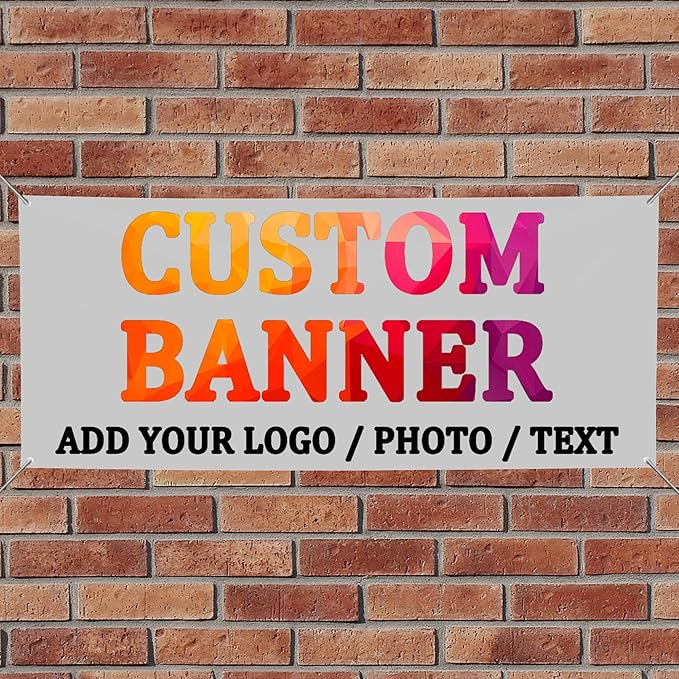 Custom Banners and Signs for Business,Banners and Signs customize for Outdoor,customized Personalized Banner Photo Text for Birthday Party Graduation Wedding Event (7' X 3')