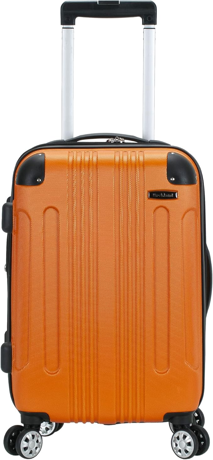 Rockland London Hardside 3 Piece Expandable Spinner Wheel Luggage Set, (20"/24"/28"), Orange