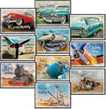 Current Vintage Transport Birthday Greeting Cards - Set of 20 (2 each of 10 Designs), 5 x 7 Inches, Classic Cars, Airplanes, Trains, Envelopes Included, Assortment Set