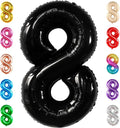 KatchOn, Giant Black 8 Number Balloon - 40 Inch | Black Number 8 Balloon | 8 Birthday Balloon, 8th Birthday Decorations Boys | Number 8 Balloon for 8 Year Old Boy Birthdays Decorations