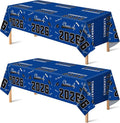 OHOME Graduation Decorations 2026 - Graduation Party Decorations 2026 - Disposable Plastic Blue Tablecloth for Class of 2026 Decorations Party Favors Supplies Banner,54" X 108",2 Pack