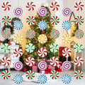 Faccito 8 Pcs Christmas Peppermint Candy Hanging Decorations Christmas Ceiling Decorations Paper Garland for Xmas Party Winter Holiday Birthday Decor(Mixed Candy)