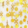 Snowflake-Snow Gold Christmas Party-Decoration Garland - 52Ft Winter Wonderland Frozen Hanging Paper Streamers,Birthday New Year Supplies Decor Lasting Surprise