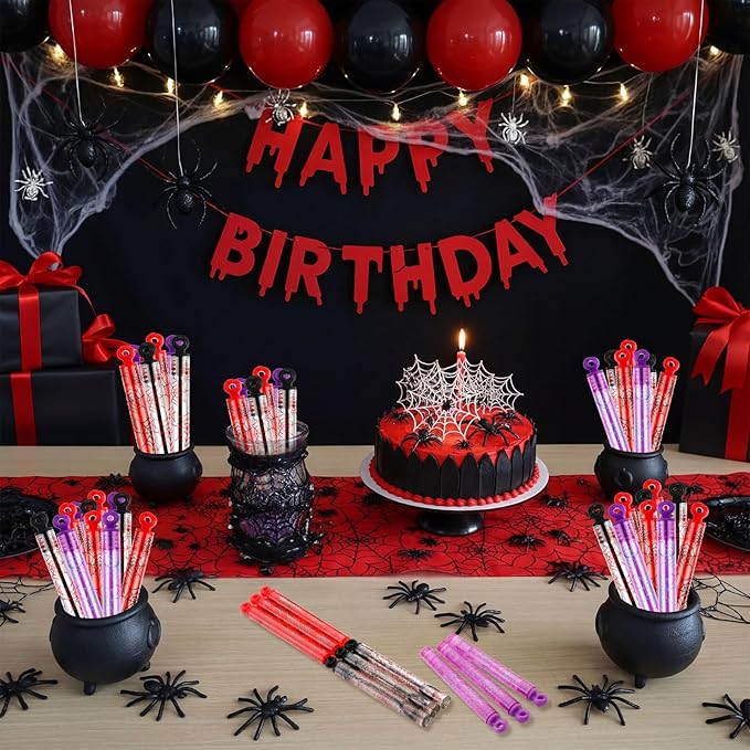 32 Pcs Spider Web Bubble Wands Spider Bubble Wand Cartoon Party Favors for Adult Summer Activity Birthday Party Goodie Bag Stuffers Gifts Wedding Supplies