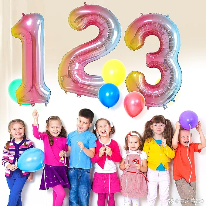 Smlpuame 40 inch Number Balloon 0-9 Green Large Number 50 Balloons,Digital Balloons for Birthday Party Celebration Decorations Supplies, Helium Foil Number Balloons for Wedding Anniversary