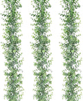 Dolicer 3 Pack Artificial Eucalyptus Garland, 6Ft/Pcs Greenery Garland Faux Vines Garlands Plant Artificial Hanging Eucalyptus Leaves Green Garlands Decor for Bedroom Wedding Arch Wall Party Table