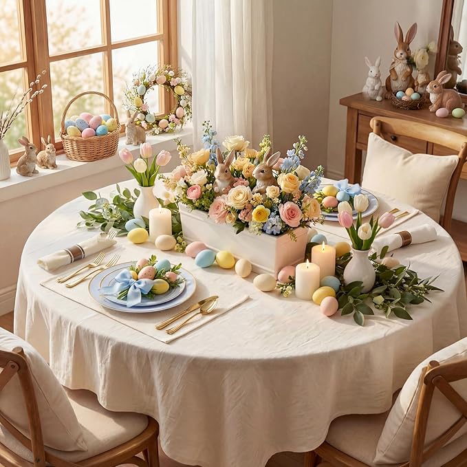 175PCS Blue Plates Disposable - Baby Blue Plastic Plates - 25Guests Plastic Dinnerware with Rolled Napkins for Wedding/Birthday/Baby Shower/Easter