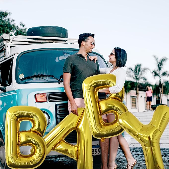 Letter Balloons Gold Party Balloon - 40 Inch Large Gold Letter B Balloon, Letter Balloon Birthday Decorations, Balloon for Women Men Anniversary Party Decorations Supplies