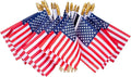 HOOSUN 12 Pcs Small American Flags On Stick,4th of July Decorations Outdoor Mini USA Flag 12''x8'',American Flags for Outside,Fourth of July Flag Patriotic Decor for Yard Lawn,Memorial Day Decorations