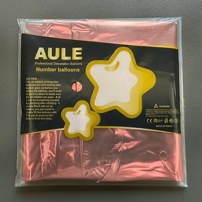 AULE 40 Inch Large 40 Number Balloons Rose Gold Big Foil Number Balloons Giant Helium Happy 40th Birthday Party Decorations for Women Huge Mylar Anniversary Supplies