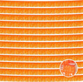 12 Pack 10 Feet Metallic Foil Fringe Garland Tinsel Streamers Banner, Macaron Orange Wall Hanging Tinsel Fringe Banners for Parade Floats, Wedding, Birthday, Christmas, New Year Party Decorations