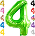 KatchOn, Light Green Number 4 Balloons - 40 Inch | Green 4 Balloon Number for Birthday Party Decorations | Lime Green Balloon for Dinosaur Birthday Decorations 4 Year Old Boy | Anniversary Decoration