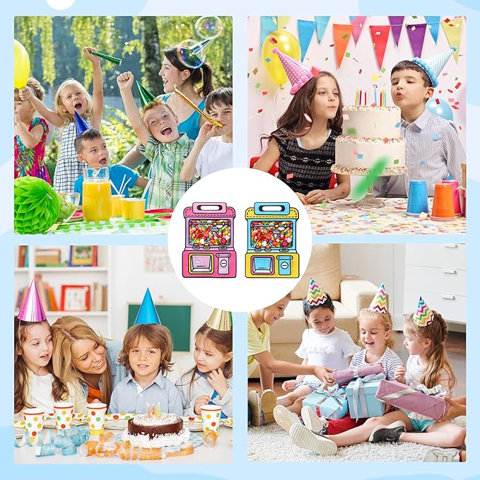 Lati Cute Goodie Kids Gift Bags - 20PCS Large Plastic Reusable Prefilled Goodie Bulk Party Favors Bags with Handles for Return Gift Kids Birthday,Snack,Candy,Party and Classroom Favorand Bags