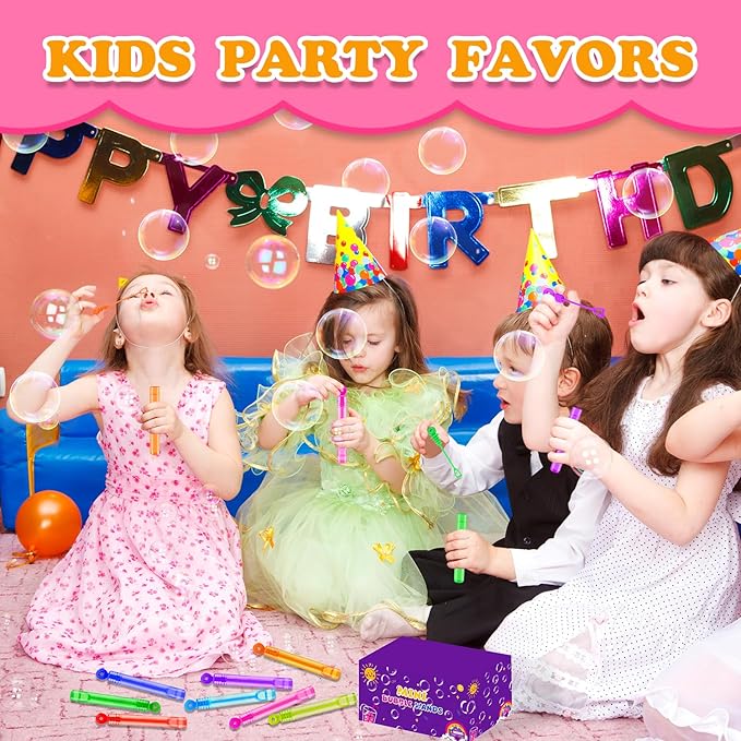 Bulk Neon Mini Bubbles Party Favors for Kids 100 Pack, Small Easter Non Candy Treat Goodie Bag Stuffers Fillers Toys Gifts Bulk for Toddler, Classroom Carnival Prize Game for Birthday Parade Throw