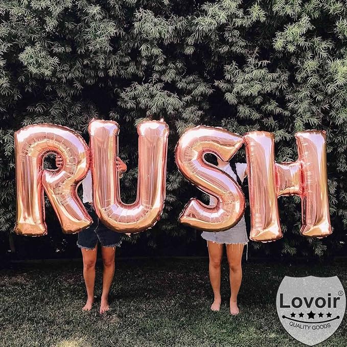 Lovoir 40 Inch Large Rose Gold Letter D Balloons Big Size Jumbo Mylar Foil Helium Balloon for Birthday Party Celebration Decorations Alphabet Rose Gold D