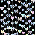 Iridescent Bow Decorations Holographic Paper Heart Bow Hanging Garland Streamer for Coquette Bachelorette Birthday Valentines Wedding Bridal Shower Engagement Anniversary Party Decorations Supplies
