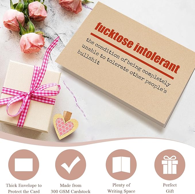 Funny Birthday Card for Men Women, Snarky Birthday Card for Adult, Humor Encouragement Cards Gift for Him Her