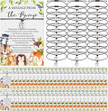 Thyle 50 Set Woodland Baby Shower Favors for Guests Adjustable Bracelets with Message from the Bump Card Footprints Charm Baby Shower Bracelets for Gender Reveal Thank You Gifts