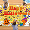 Halloween Giant Coloring Poster 30x72Inch Pumpkin Ghost Versatile Paper Coloring Banner/Table Cover DIY Art Crafts Mat,for Kids Halloween Decor Large Coloring Activity Poster Home Classroom Wall Party