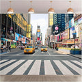 6x6FT Taxi New York Fashion Street Party Photography Background NYC Time Square Buildings Photo Backdrops Adult Portrait Studio Booth Props Banner