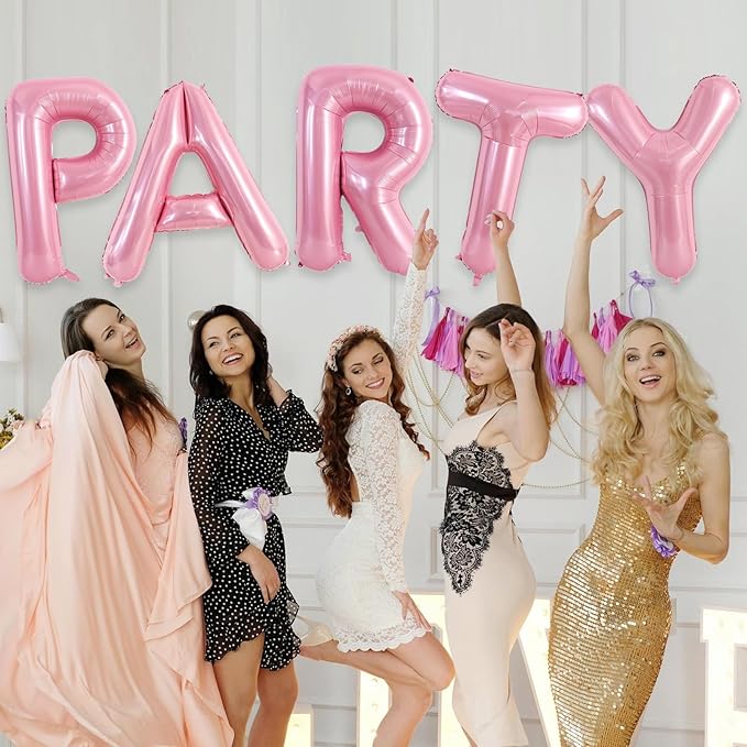 TONIFUL 40 Inch Large Pink Letter A Balloons Giant Foil Mylar Alphabet Balloon for Birthday Party Anniversary Baby Shower Wedding Supplies Decorations
