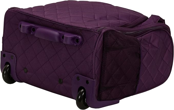 Rockland Melrose Upright Wheeled Underseater Carry-On Luggage, Purple