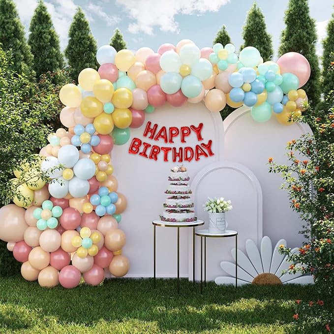 75pcs 16" Happy Birthday Balloon Banner, Red Balloons Letters, Personalized Mylar Foil Birthday Decorations includes 2 Sets A- Z, 1 set Number 0-9 "HAPPY BIRTHDAY" letters