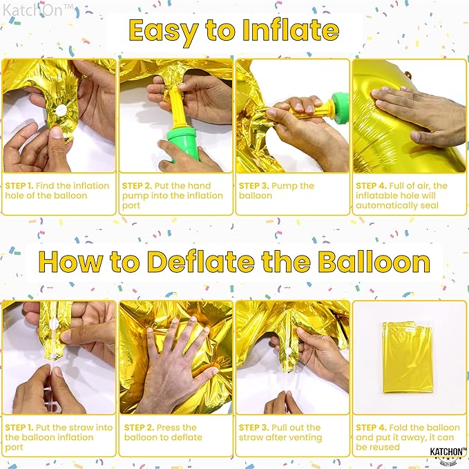 KatchOn, Gold Number 2 Balloon - Big 40 Inch | Gold Two Balloon, 2 Year Old Decorations Boy | 2nd Bdy Decorations | 2 Birthday Balloons, Two Wild Birthday Decoration