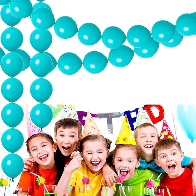 Link Balloons Teal Blue 6 Inch 12 Inch Latex Quick Linkale Balloon 160 Pcs for Birthday, Halloween, Christmas, Party Festival Decorations