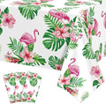 3 Pack Hawaiian Luau Party Tablecloth, 54 x 108 Inch Disposable Tropical Palm Leaves Table Cloth Waterproof Rectangle Table Cover for Summer Beach Pool Cocktail Party Decorations