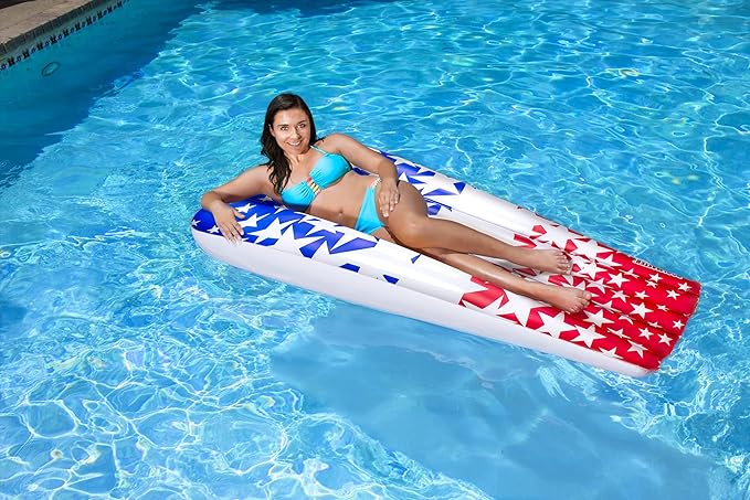 Poolmaster American Stars Inflatable Pool Floaties for Kids and Adults