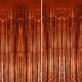 2 Pack Foil Fringe Backdrop - Bronze Shiny Tinsel Curtains for Party Decoration/Photo Booth Props - 3.3x6.6 FT Metallic Foil Backdrop for Birthday, Wedding, Graduation, Christmas.