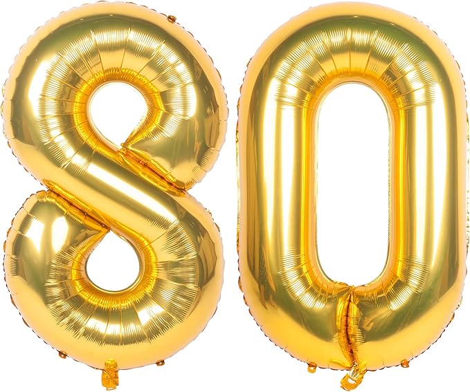 40 Inch gold Number Balloons Helium Foil Mylar Balloon Birthday Party banquet Decoration 80