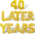Gold 40 Years Later Letter Balloons 16in Balloon Foil Letter Decorations Party Decor Gold Letter Balloons 40 Years Later Party Supplies