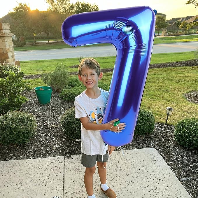 40 Inch Navy blue Number 17 Digital Balloon,Jumbo Mylar Foil Helium Balloon for 17 Balloons for Birthday Party,Wedding Anniversary Party Decorations