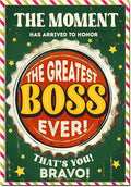 Boss Birthday Card, Birthday Card for Boss with Seal and Envelope, Bosses Birthday Gifts